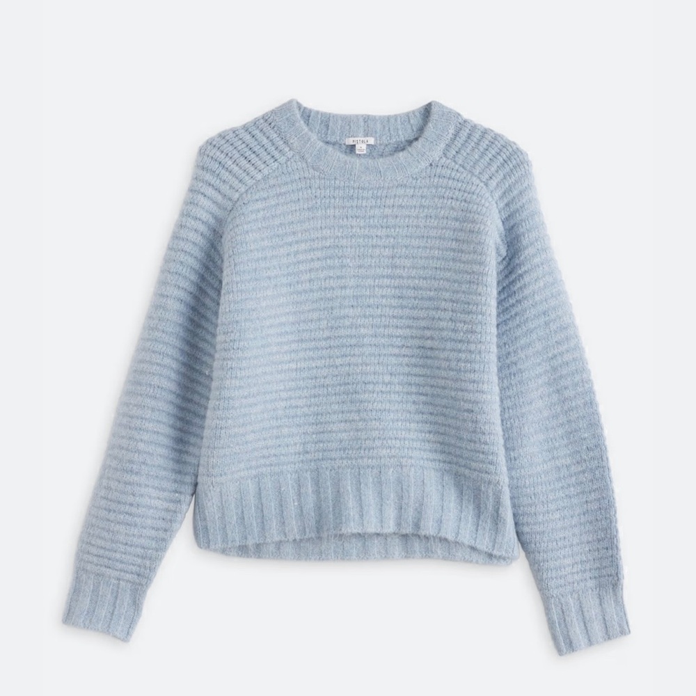 Adina Textured Raglan Sweater - Pistola - Size Small